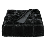 Emily Faux Silk Velvet Box Stitch Throw