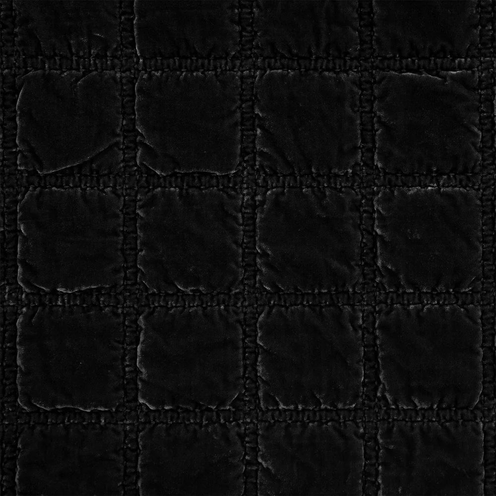 Emily Faux Silk Velvet Box Stitch Throw