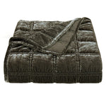 Emily Faux Silk Velvet Box Stitch Throw