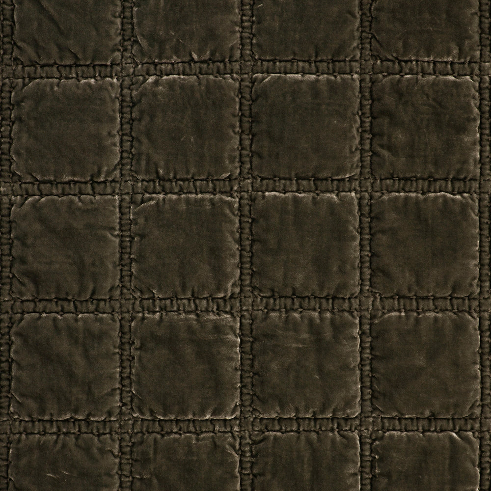 Emily Faux Silk Velvet Box Stitch Throw