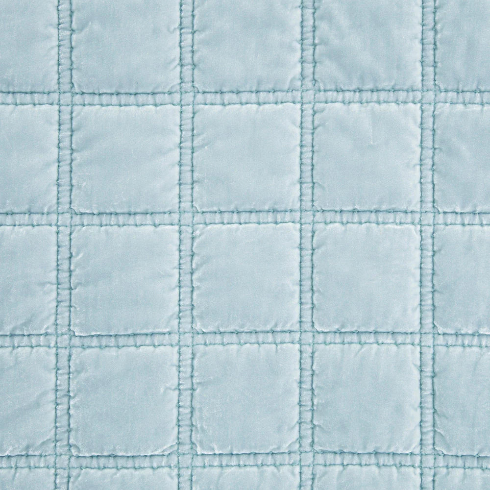 Emily Faux Silk Velvet Box Stitch Throw