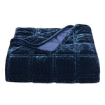 Emily Faux Silk Velvet Box Stitch Throw