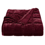 Emily Faux Silk Velvet Box Stitch Throw