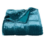 Emily Faux Silk Velvet Box Stitch Throw