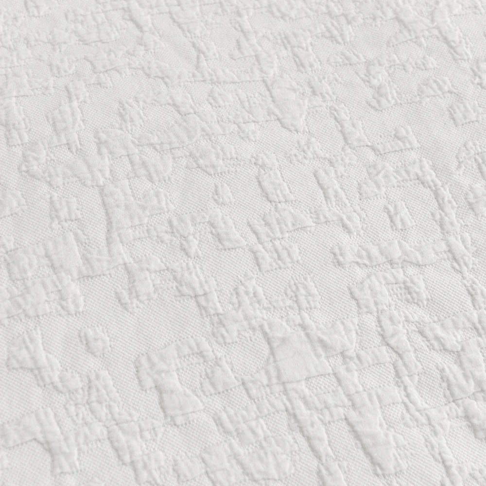 Close-up of a textured white surface