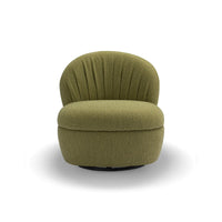 Green swivel chair on a white background