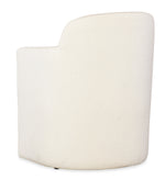 White textured ottoman on a white background