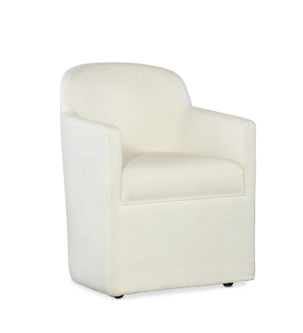 White armchair on a white background