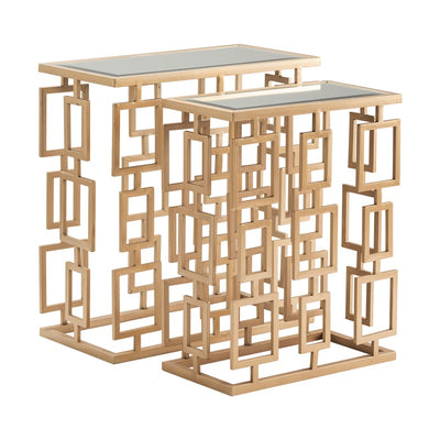 Maeve Gold accent nesting table