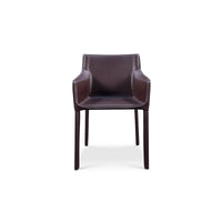 Brown armchair on a white background