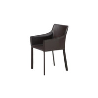 Dark brown chair on a white background