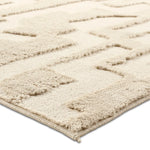 Beige textured rug on a white background
