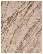 Beige and brown marble-patterned rug