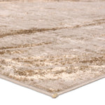 Beige and brown textured rug on a white background