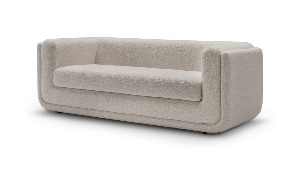 Beige sofa on a white background