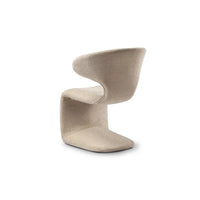 Beige chair with a modern design on a white background