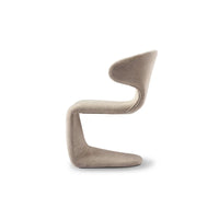 Beige chair with a modern design on a white background