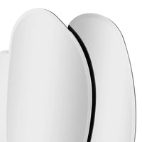 Close-up of a modern wall-mounted towel rack with curved design on a white background