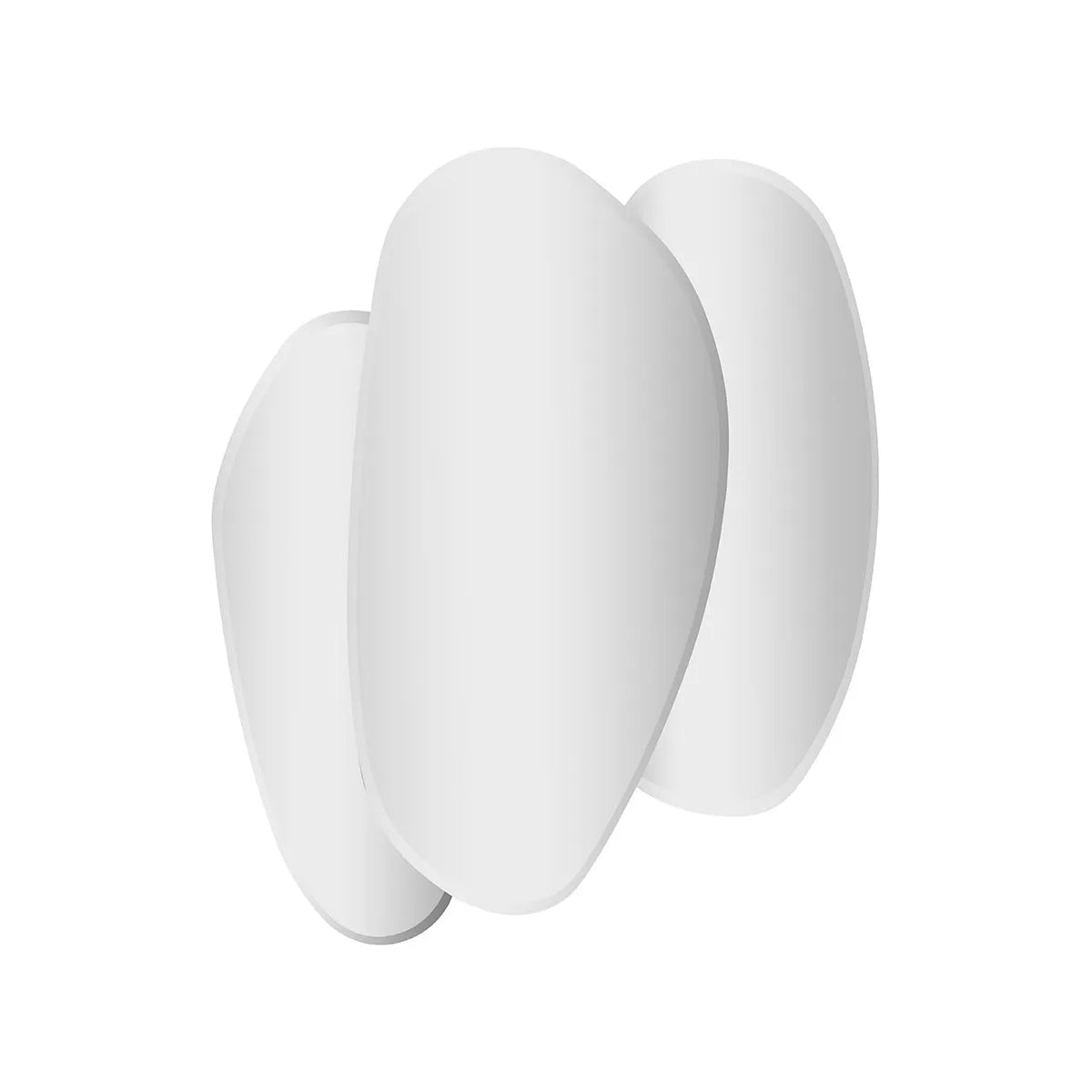 White wall-mounted lamp with a modern design on a white background