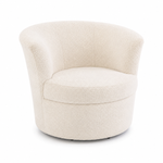 Beige swivel chair on a white background