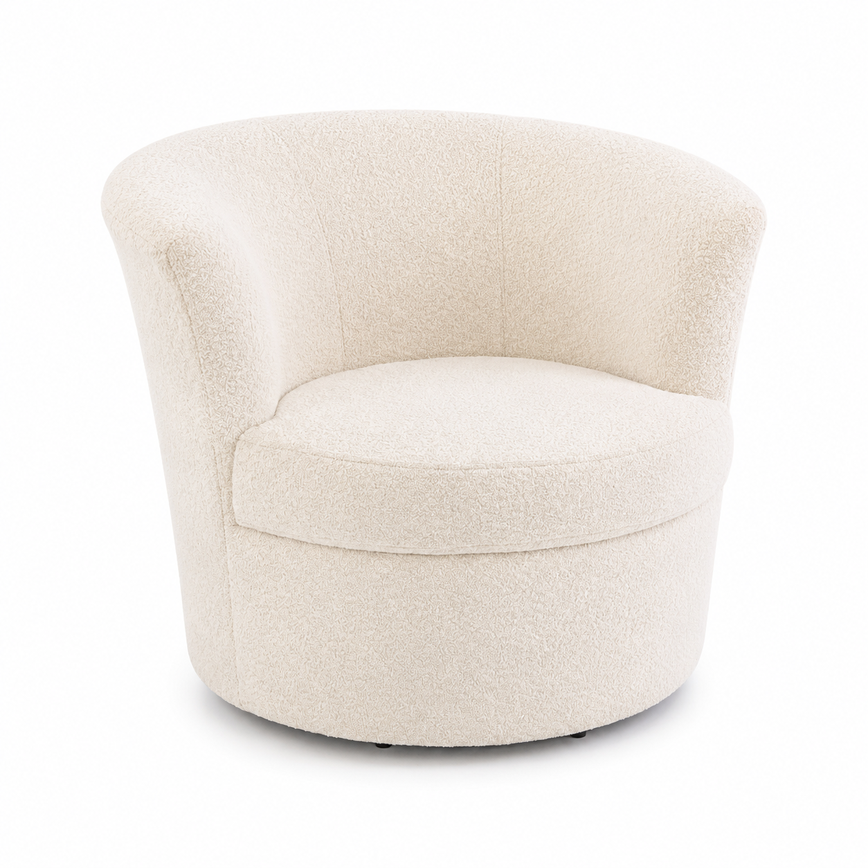 Beige swivel chair on a white background