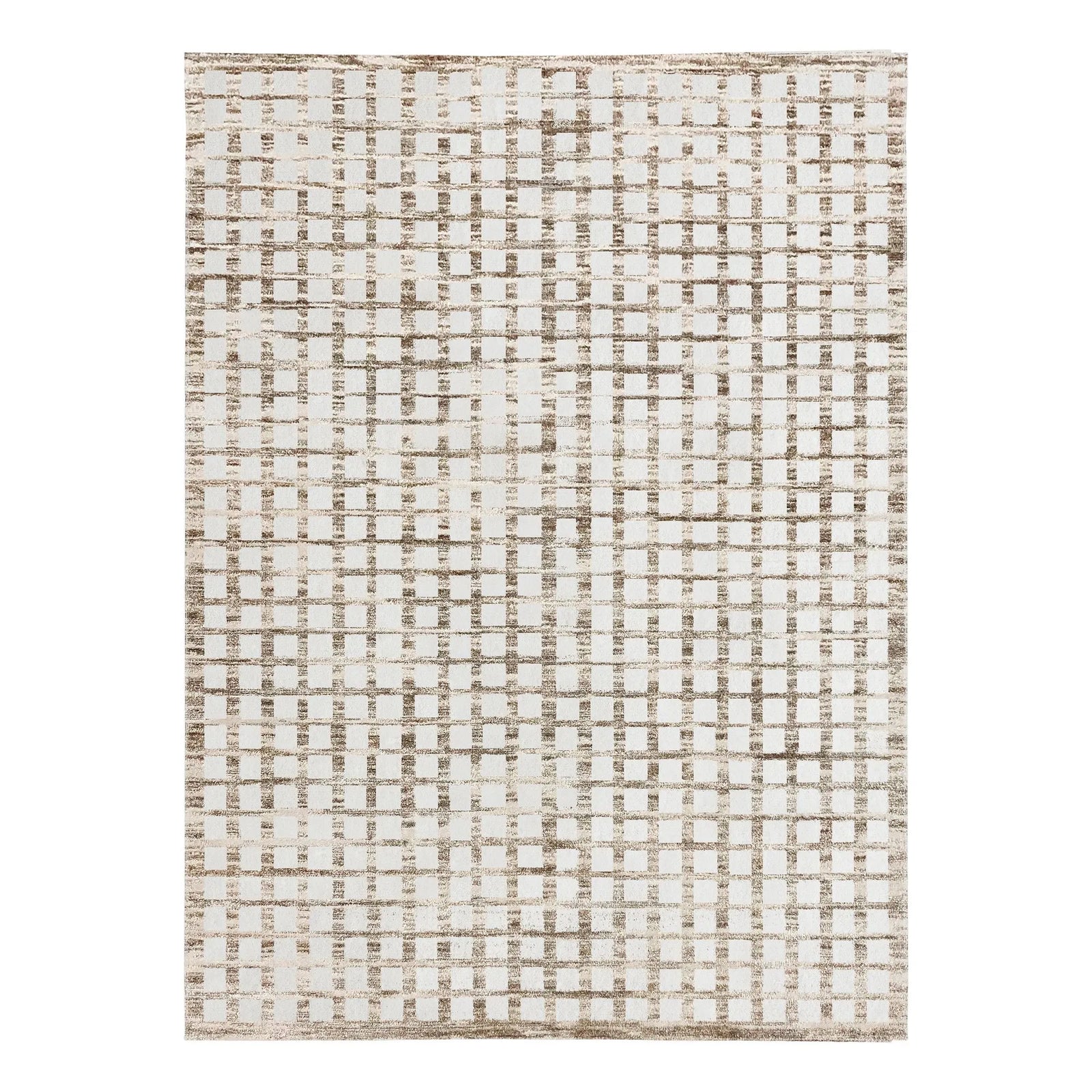 Neutral Grid Area Rug