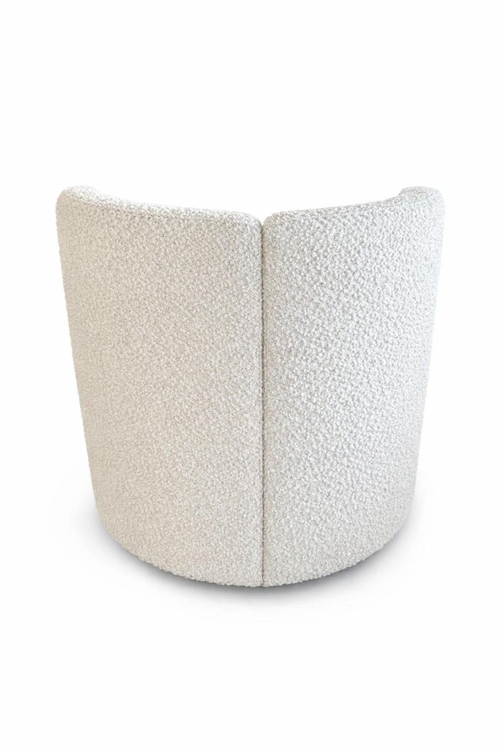 Textured white cushion on a white background
