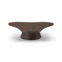 Modern brown coffee table on a white background