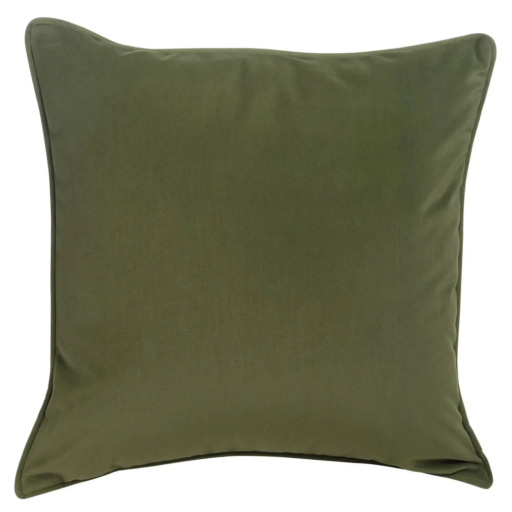 Green pillow on a white background