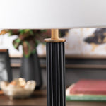 Ophelia Black/Brass Floor Lamp neck