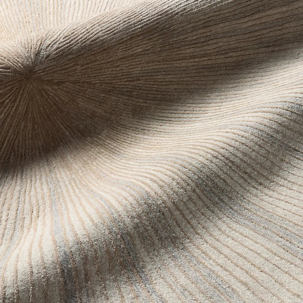 Close-up of textured fabric with concentric circular pattern