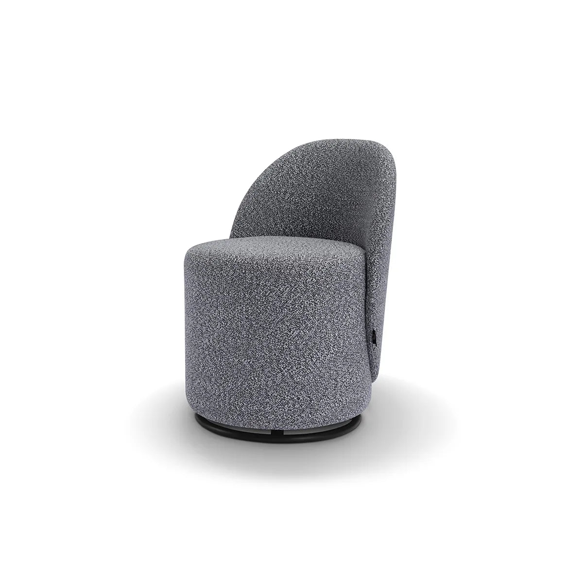 Gray textured armchair on a white background