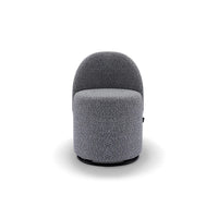 Gray textured stool on a white background