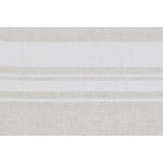 A square-shaped decorative pillow with a double-sided stripe design, featuring a natural and cream color palette.