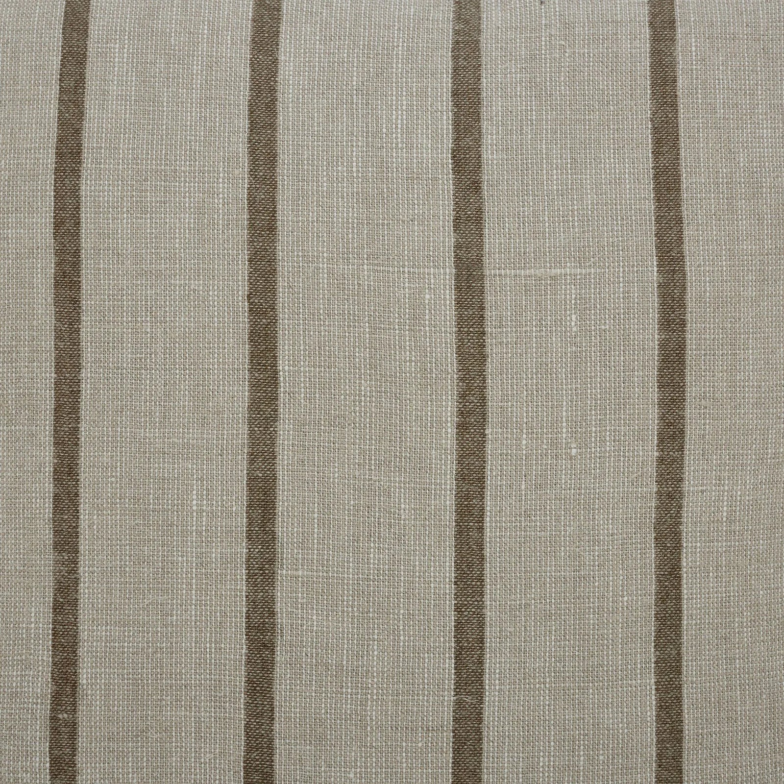 Textured fabric with brown vertical stripes on a neutral background