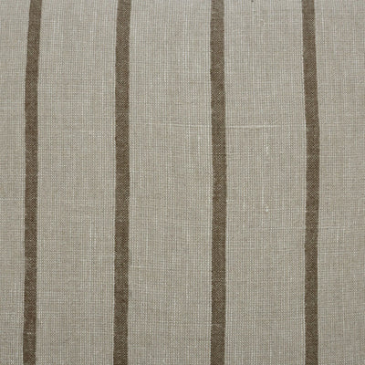 Textured fabric with brown vertical stripes on a neutral background