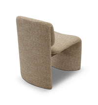Beige chair with a modern design on a white background