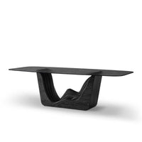 Modern black coffee table on a white background