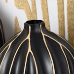Romina Black/Brass Accent Vases