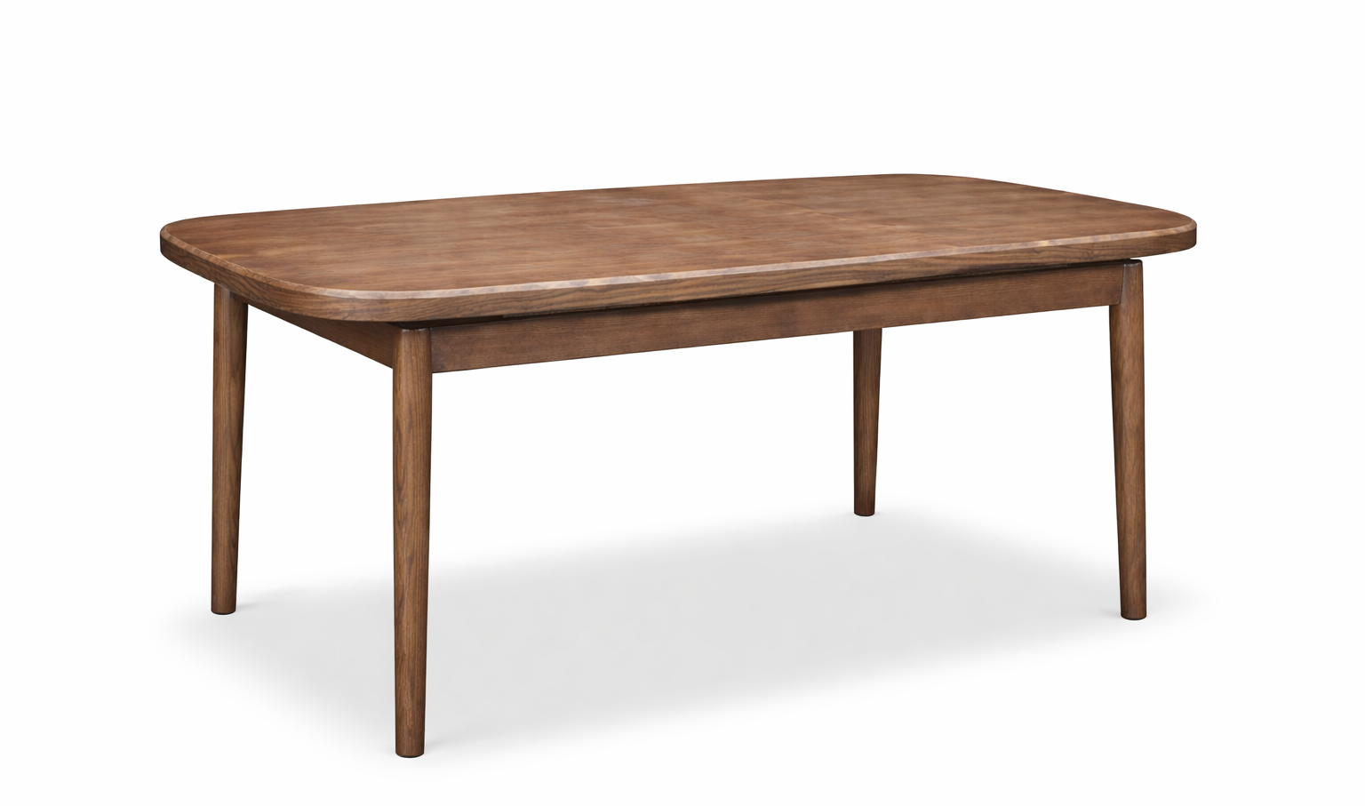 Wooden table on a white background