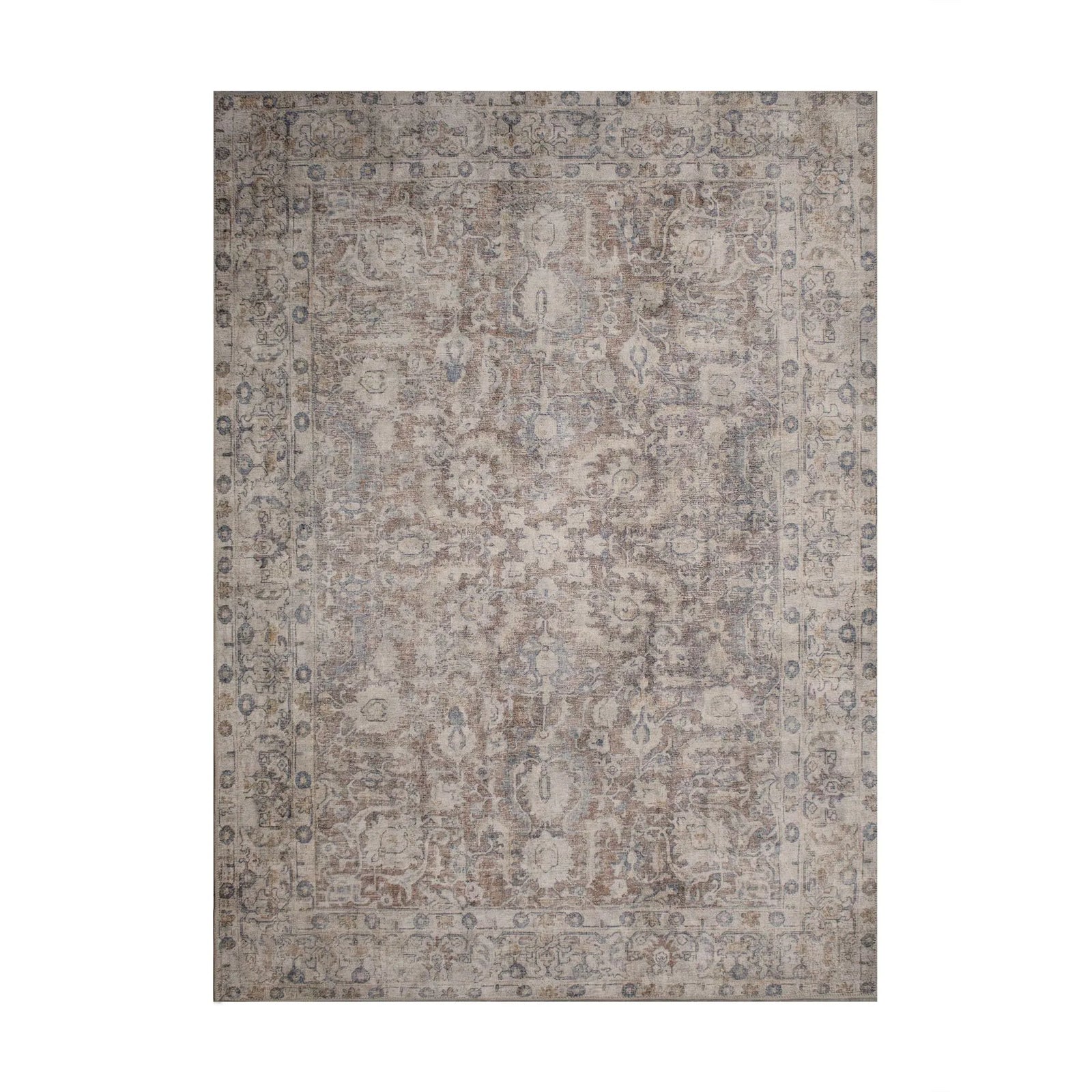 Patterned rug on a white background