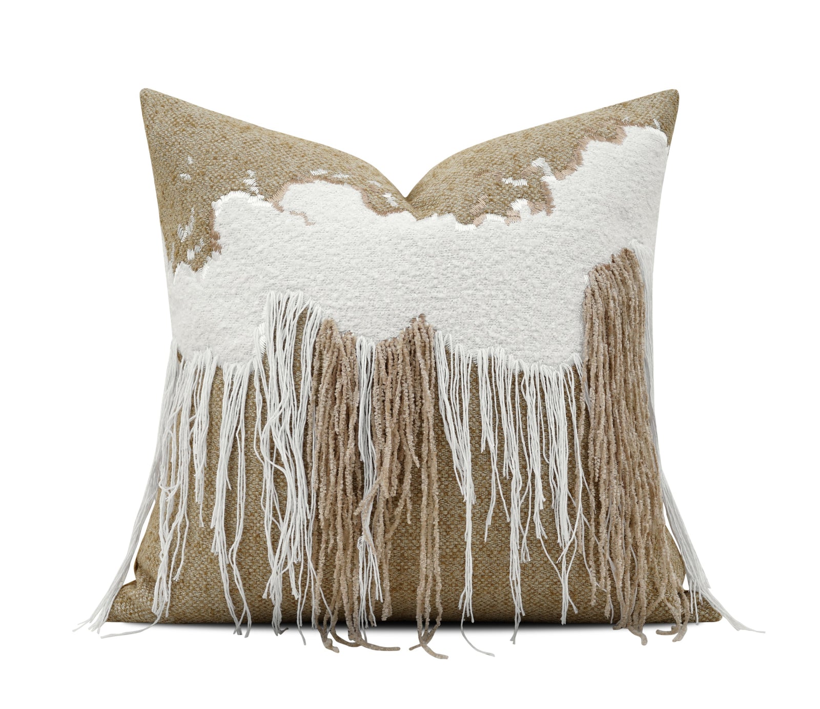 Sand Fringe Accent Pillow