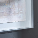 Acrylic wall art featuring a gold and silver color scheme with a textured finish.