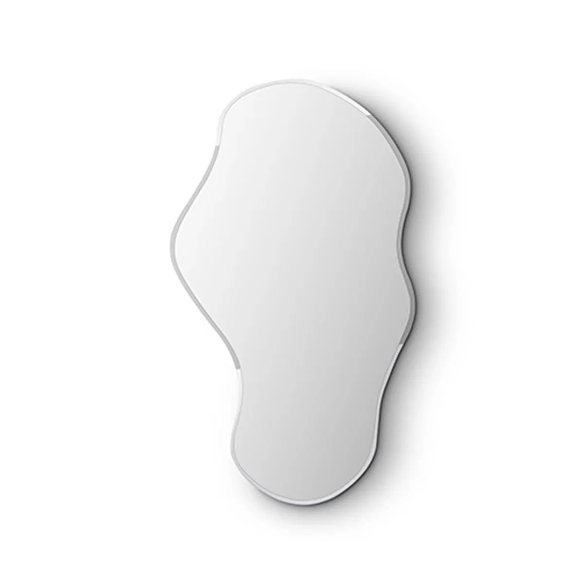 White, wavy-shaped object on a white background