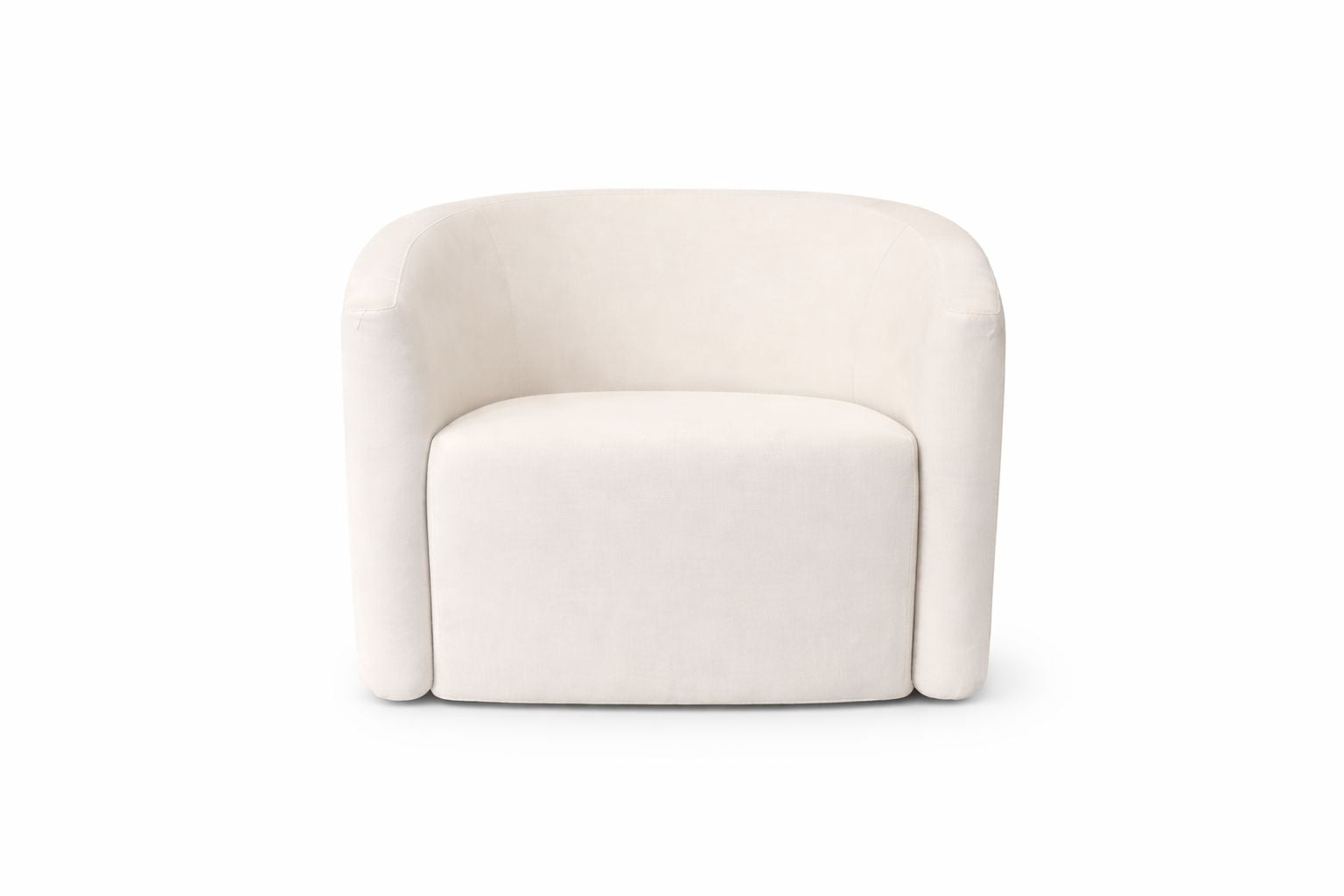 White armchair on a white background
