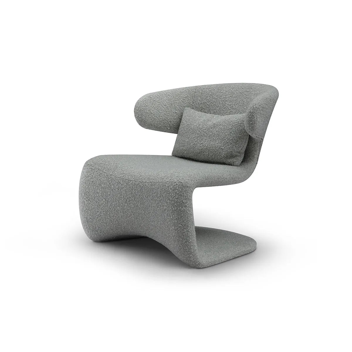 Modern gray chair on a white background