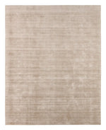 Beige area rug with a subtle pattern on a white background