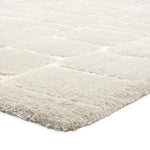 Beige shaggy rug on a white background