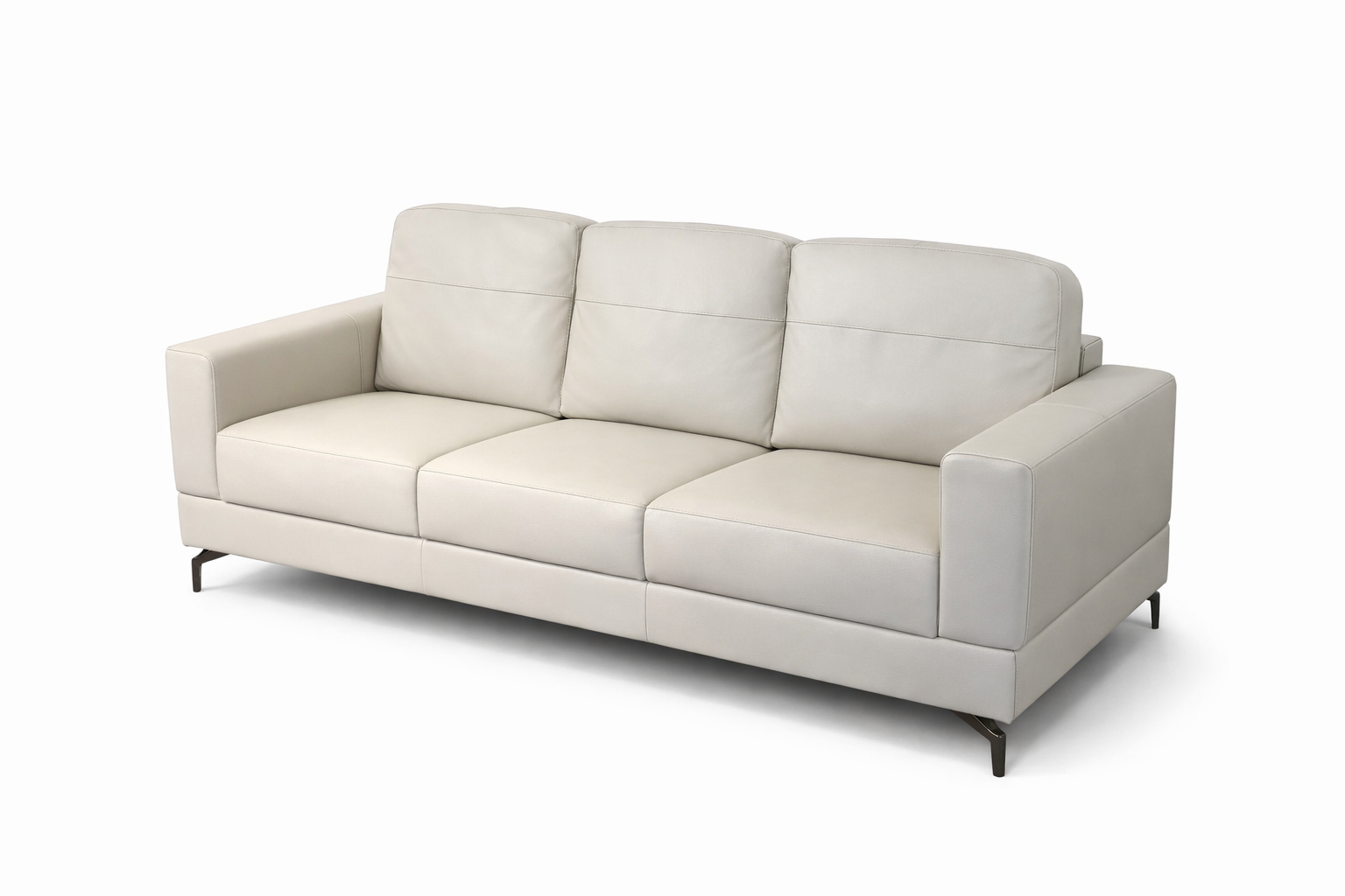 Beige sofa on a white background
