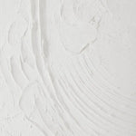 Hand-painted abstract wall art with heavy texture, framed in a wood frame with a cream veneer finish.